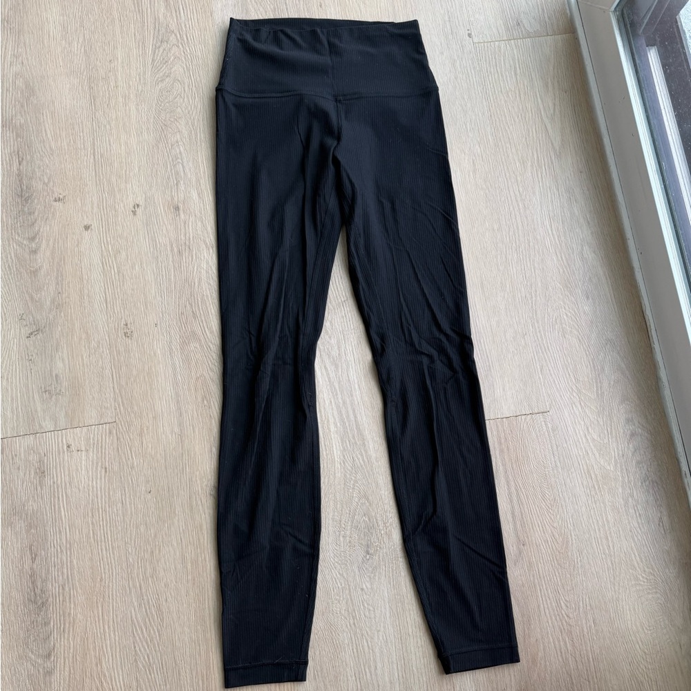 Lululemon Align Ribbed Black Leggings 28” - Picture 5 of 6